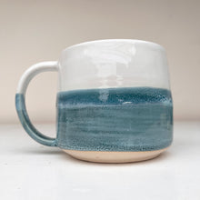 Load image into Gallery viewer, White &amp; Speckled Teal Large Mug