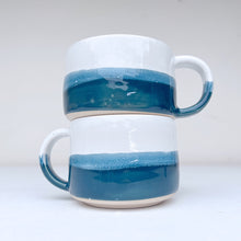 Load image into Gallery viewer, Teal Landscape Espresso Mug Set