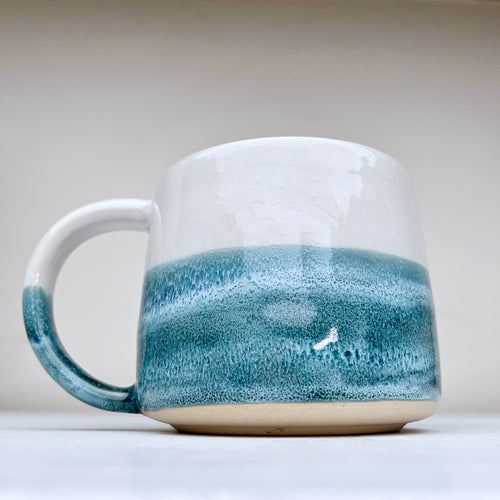 White & Speckled Teal Mug