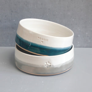 Personalised Two-Tone Pet Bowl